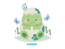 Charger l&#39;image dans la galerie, Dinosaur embroidery designs - Dino embroidery design machine embroidery pattern - Dragon embroidery file - Dinosaur egg baby boy embroidery
