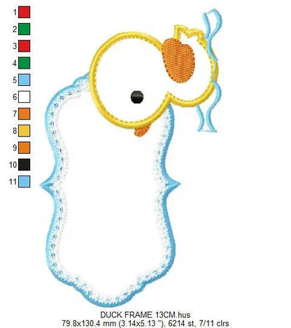 Duck embroidery design - Frame embroidery designs machine embroidery pattern - baby boy embroidery file - duck applique instant download Marcia Embroidery