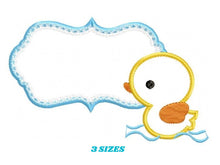 Laden Sie das Bild in den Galerie-Viewer, Duck embroidery design - Frame embroidery designs machine embroidery pattern - baby boy embroidery file - duck applique instant download
