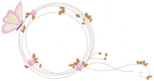 Cargar imagen en el visor de la galería, Monogram Frame embroidery designs - Flower embroidery design machine embroidery pattern - rose wreath embroidery file - baby girl embroidery
