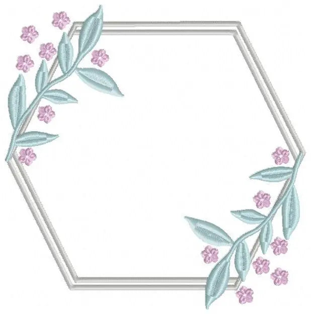Monogram Frame embroidery designs - Flower embroidery design machine embroidery pattern - Floral frame embroidery file - instant download Marcia Embroidery