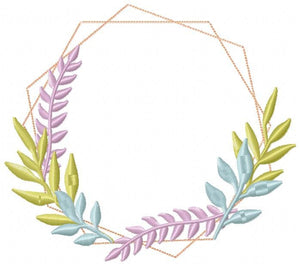 Monogram Frame embroidery designs - Flower embroidery design machine embroidery pattern - Floral frame embroidery file - instant download