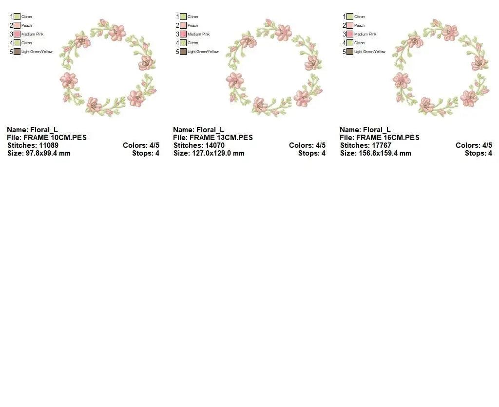 Monogram Frame embroidery designs - Flower embroidery design machine embroidery pattern - Rose wreath embroidery file - instant download Marcia Embroidery