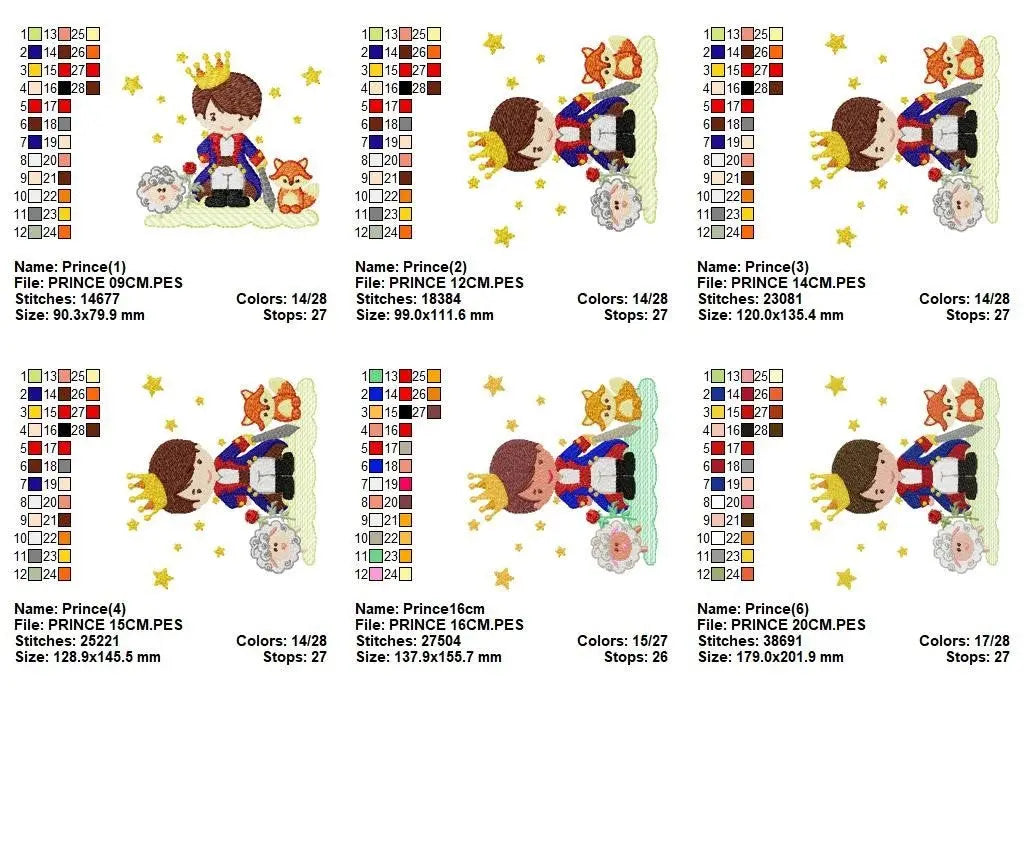 Prince embroidery designs - King machine embroidery pattern - Baby boy with animals and crown file - Fairytale Magical - Instant download Marcia Embroidery