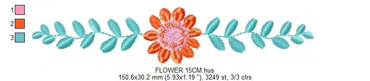Monogram Frame embroidery designs - Flower embroidery design machine embroidery pattern - rose wreath embroidery file - baby girl embroidery Marcia Embroidery