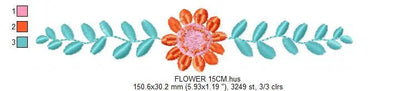 Monogram Frame embroidery designs - Flower embroidery design machine embroidery pattern - rose wreath embroidery file - baby girl embroidery Marcia Embroidery