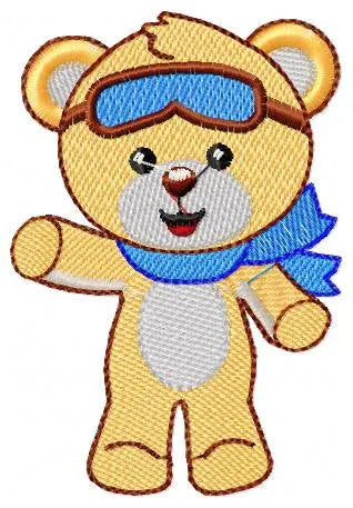 Bear embroidery designs - Pilot embroidery design machine embroidery pattern - Teddy bear embroidery - Pilot bear design boy embroidery file Marcia Embroidery