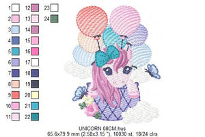 Unicorn embroidery designs - Baby girl embroidery design machine embroidery pattern - Unicorns embroidery file - newborn embroidery nursery