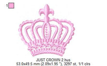 Cargar imagen en el visor de la galería, Crown embroidery designs - Laurel Wreath Crown embroidery design machine embroidery pattern - baby girl embroidery file - instant download
