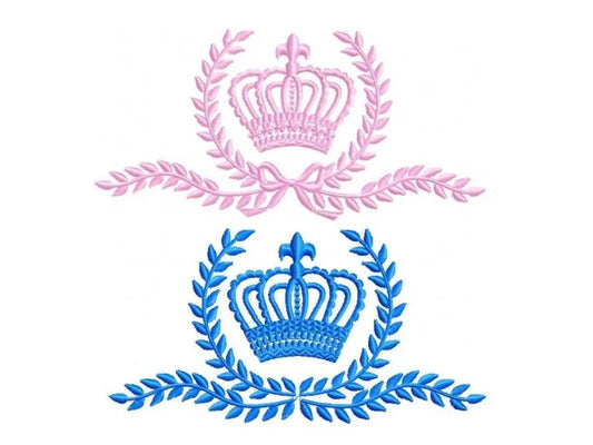 Crown embroidery designs - Laurel Wreath Crown embroidery design machine embroidery pattern - baby girl embroidery file - instant download Marcia Embroidery