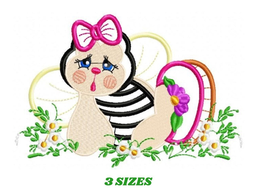 Butterfly embroidery design - Bee embroidery designs machine embroidery pattern - Baby girl embroidery file - Kitchen embroidery flowers