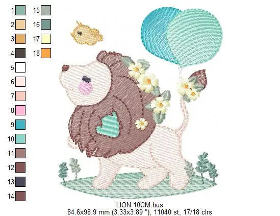 Lion embroidery designs - Safari embroidery design machine embroidery pattern - Baby boy embroidery file - king embroidery instant download Marcia Embroidery