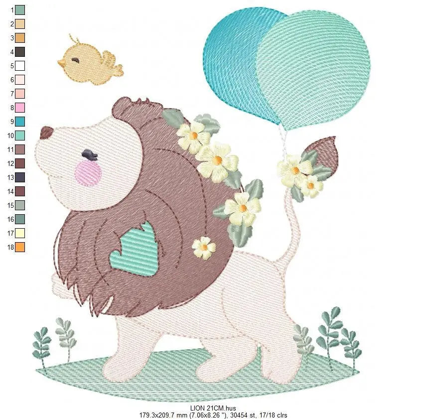 Lion embroidery designs - Safari embroidery design machine embroidery pattern - Baby boy embroidery file - king embroidery instant download Marcia Embroidery