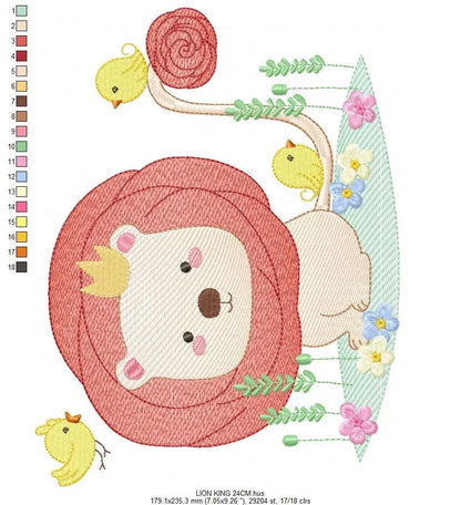 Lion embroidery designs - Safari embroidery design machine embroidery pattern - Baby boy embroidery file - king embroidery instant download Marcia Embroidery