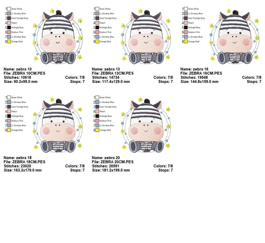 Zebra embroidery design - Animal embroidery designs machine embroidery pattern - Baby boy embroidery file - Safari embroidery file girl kid