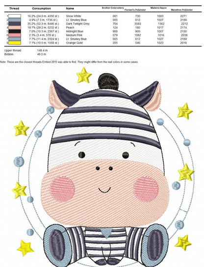 Zebra embroidery design - Animal embroidery designs machine embroidery pattern - Baby boy embroidery file - Safari embroidery file girl kid