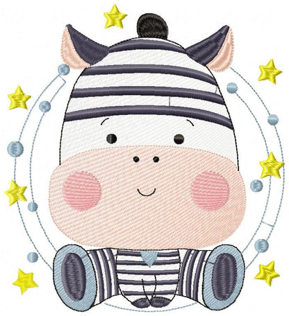 Zebra embroidery design - Animal embroidery designs machine embroidery pattern - Baby boy embroidery file - Safari embroidery file girl kid