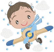 Charger l&#39;image dans la galerie, Pilot embroidery designs - Plane embroidery design machine embroidery pattern - Baby boy embroidery file - instant download Aviator toddler
