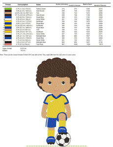 Baby boy embroidery designs - Soccer embroidery design machine embroidery file - Boy with ball embroidery - Soccer player instant download