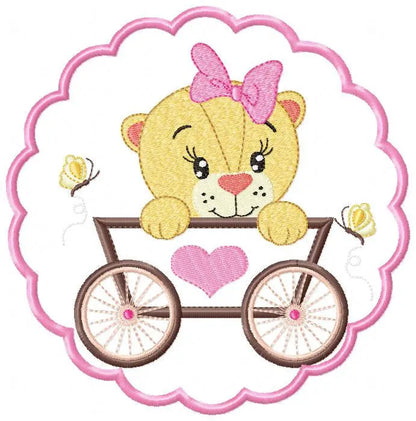 Lioness embroidery designs - Lion embroidery design machine embroidery pattern - Animal embroidery - Baby girl embroidery instant download Marcia Embroidery