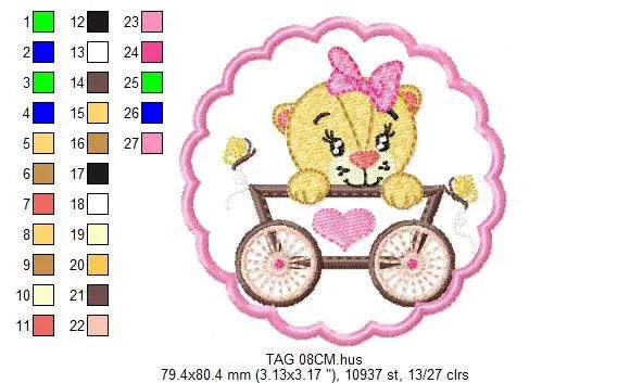 Lioness embroidery designs - Lion embroidery design machine embroidery pattern - Animal embroidery - Baby girl embroidery instant download Marcia Embroidery