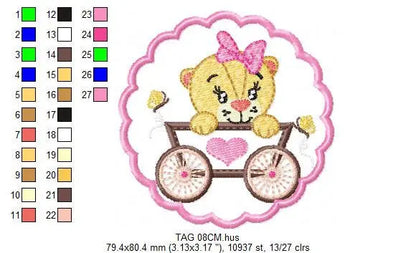 Lioness embroidery designs - Lion embroidery design machine embroidery pattern - Animal embroidery - Baby girl embroidery instant download Marcia Embroidery