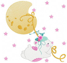 Carica l&#39;immagine nel visualizzatore di Gallery, Bear embroidery designs - Teddy embroidery design machine embroidery pattern - Baby girl embroidery file - Baby boy embroidery bear moon
