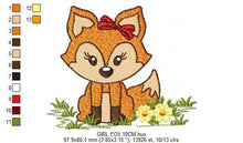 Charger l&#39;image dans la galerie, Red Fox embroidery designs - Woodland animals embroidery design machine embroidery pattern - baby girl embroidery file - instant download
