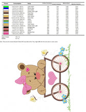 Cargar imagen en el visor de la galería, Bear embroidery design - Animals embroidery designs machine embroidery pattern - Baby girl embroidery - Safari embroidery file Tag Frame
