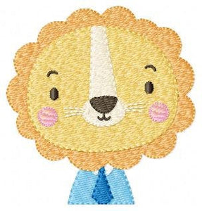 Lion embroidery designs - Safari animal embroidery design machine embroidery pattern - Lion with clothes embroidery file - instant download