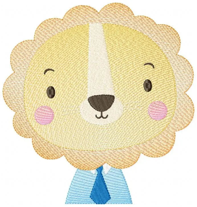 Lion embroidery designs - Safari animal embroidery design machine embroidery pattern - Lion with clothes embroidery file - instant download Marcia Embroidery