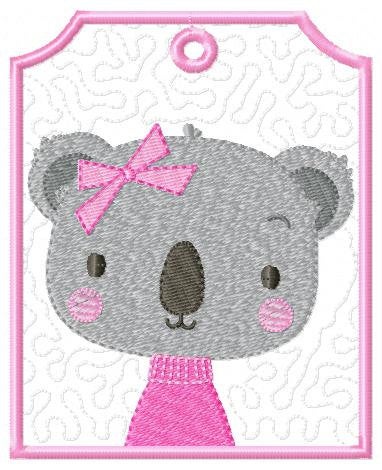 Koala embroidery design - Baby girl embroidery designs machine embroidery pattern - animal embroidery file - blanket pillow towel download