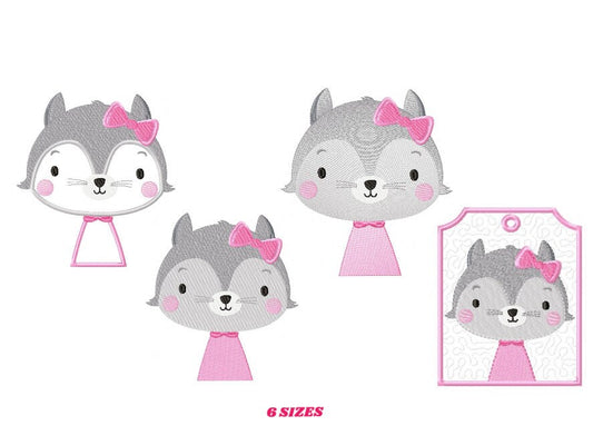 Cat embroidery designs - Safari embroidery design machine embroidery pattern - Baby girl  embroidery file - animal pet embroidery download