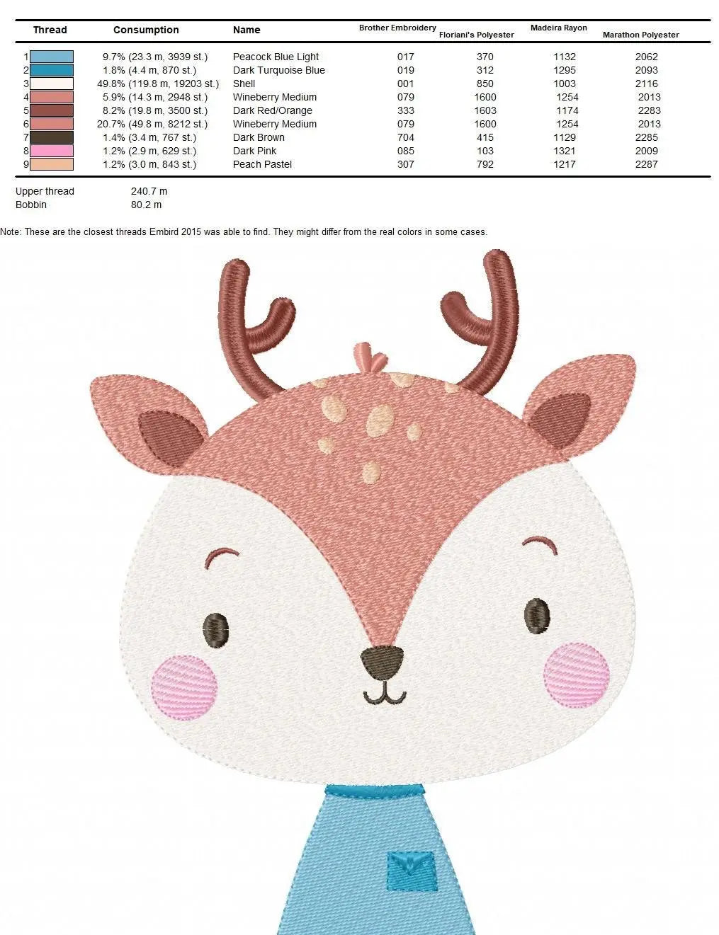 Deer embroidery designs - Safari embroidery design machine embroidery pattern - Baby boy embroidery file -  deer with clothes download HUS Marcia Embroidery