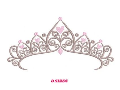 Crown embroidery designs - Princess crown embroidery design machine embroidery pattern - Beauty Pageant Crown design - princess queen crown Marcia Embroidery