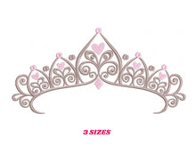 Load image into Gallery viewer, Crown embroidery designs - Princess crown embroidery design machine embroidery pattern - Beauty Pageant Crown design - princess queen crown
