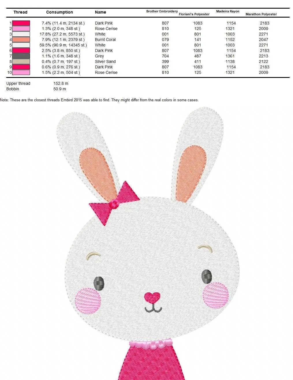 Bunny embroidery designs - Rabbit embroidery design machine embroidery pattern - Baby girl embroidery file - bunny with clothes download Marcia Embroidery