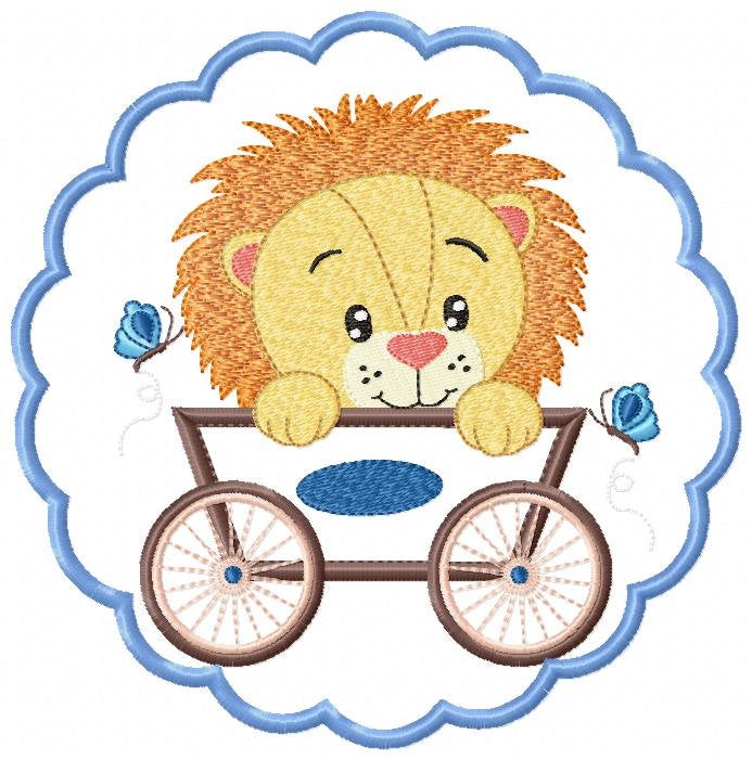 Lion embroidery designs - Animal embroidery design machine embroidery pattern - Baby boy embroidery file - lion applique design Safari pes