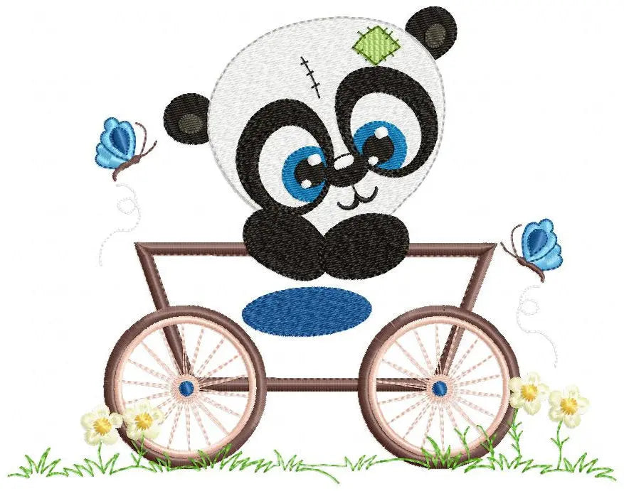 Panda embroidery design - Animal in agon embroidery designs machine embroidery pattern - Baby boy embroidery file - tag embroidery download Marcia Embroidery