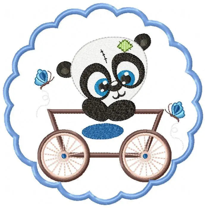 Panda embroidery design - Animal in agon embroidery designs machine embroidery pattern - Baby boy embroidery file - tag embroidery download Marcia Embroidery