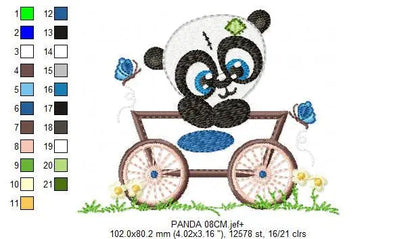 Panda embroidery design - Animal in agon embroidery designs machine embroidery pattern - Baby boy embroidery file - tag embroidery download Marcia Embroidery