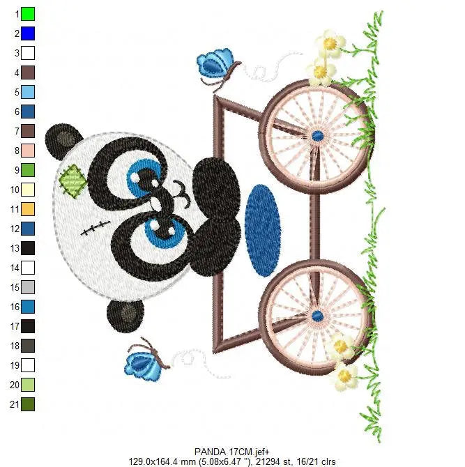 Panda embroidery design - Animal in agon embroidery designs machine embroidery pattern - Baby boy embroidery file - tag embroidery download Marcia Embroidery