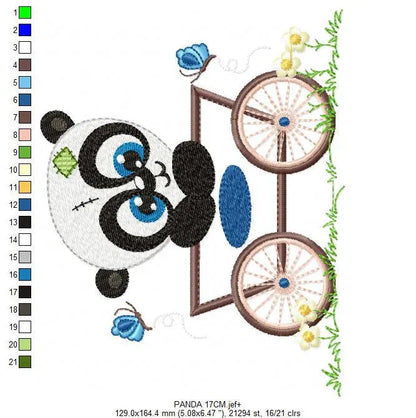 Panda embroidery design - Animal in agon embroidery designs machine embroidery pattern - Baby boy embroidery file - tag embroidery download Marcia Embroidery