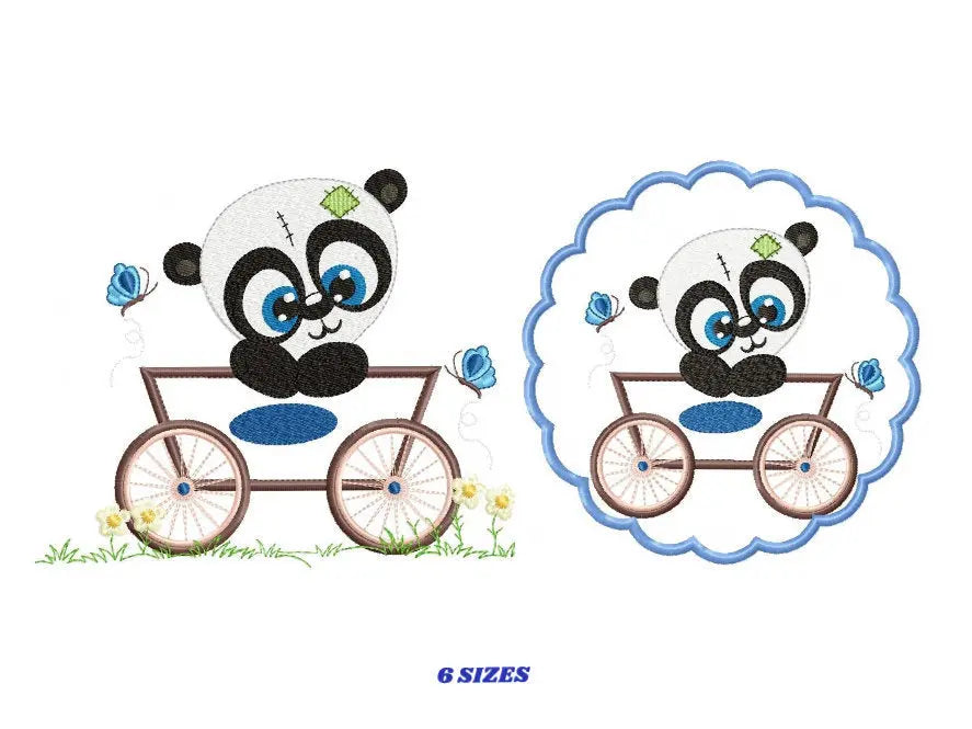 Panda embroidery design - Animal in agon embroidery designs machine embroidery pattern - Baby boy embroidery file - tag embroidery download Marcia Embroidery