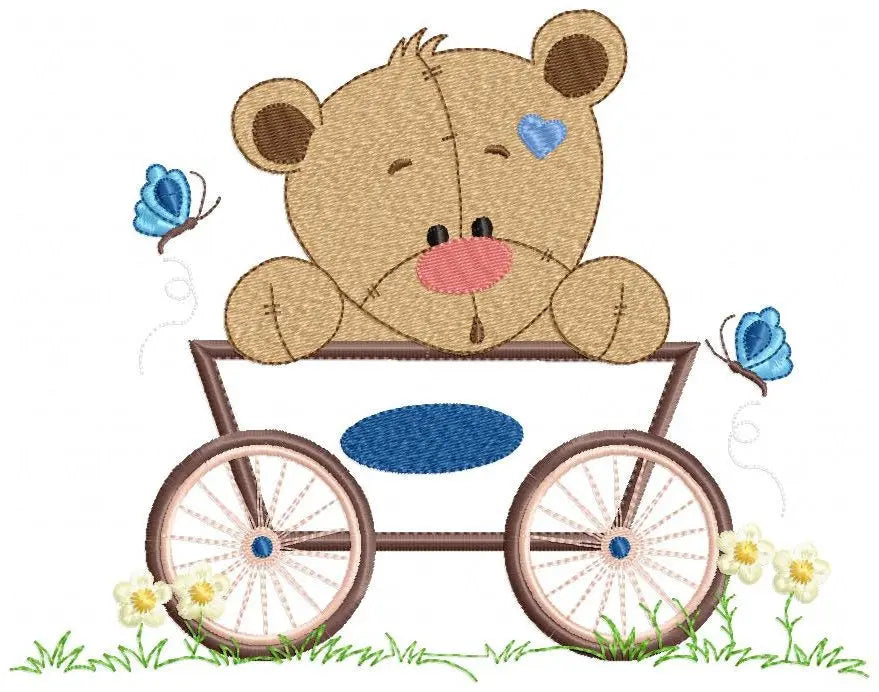 Bear embroidery design - Animals embroidery designs machine embroidery pattern - Baby boy embroidery - Safari embroidery file Tag Frame Marcia Embroidery