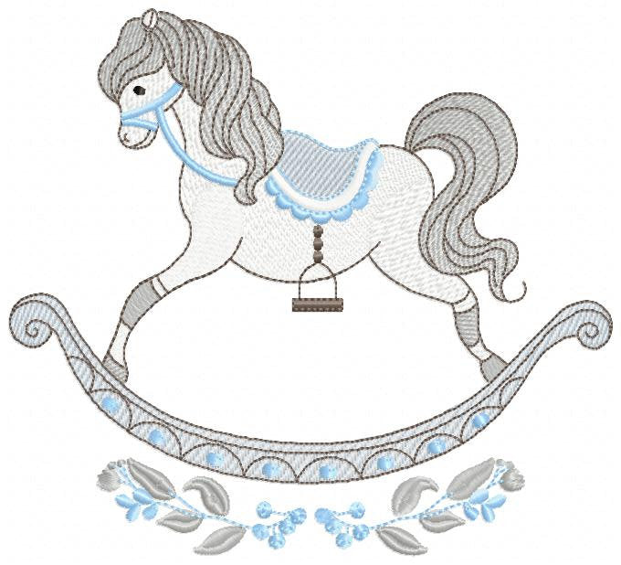 Toy Horse embroidery design - Baby boy embroidery designs machine embroidery pattern - Horse toy embroidery file - instant download pes jef