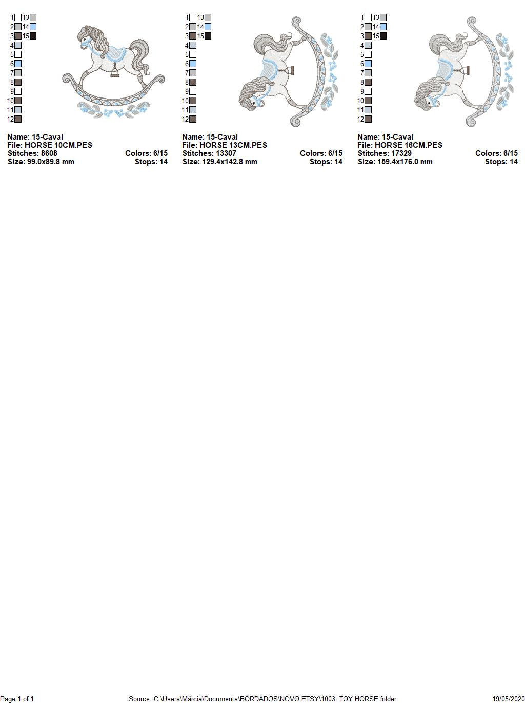 Toy Horse embroidery design - Baby boy embroidery designs machine embroidery pattern - Horse toy embroidery file - instant download pes jef