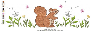Squirrel embroidery design - Animal embroidery designs machine embroidery pattern - Woodland animals embroidery file - instant download