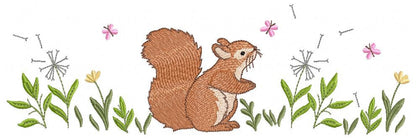 Squirrel embroidery design - Animal embroidery designs machine embroidery pattern - Woodland animals embroidery file - instant download
