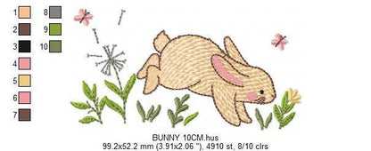 Bunny embroidery design - Animal embroidery designs machine embroidery pattern - Woodland animals embroidery file - instant download rabbit